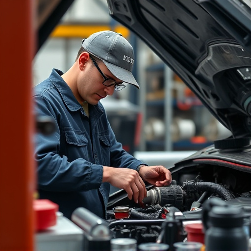 auto technician working