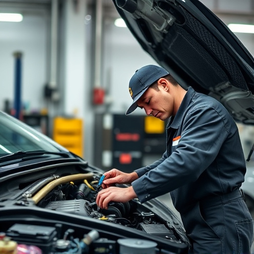 auto technician working
