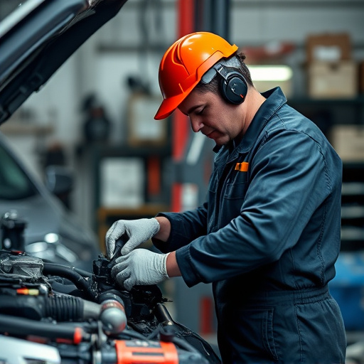 auto technician working