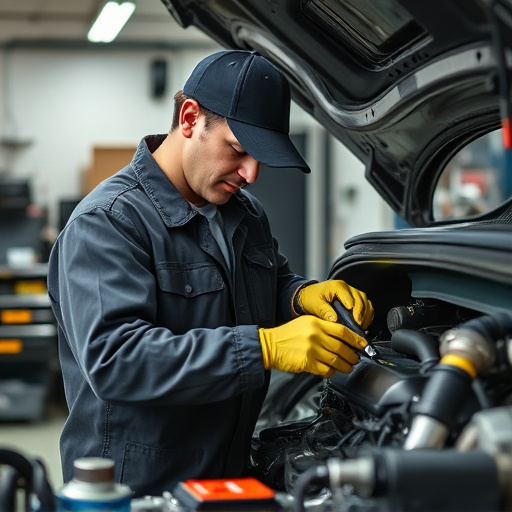 auto technician working
