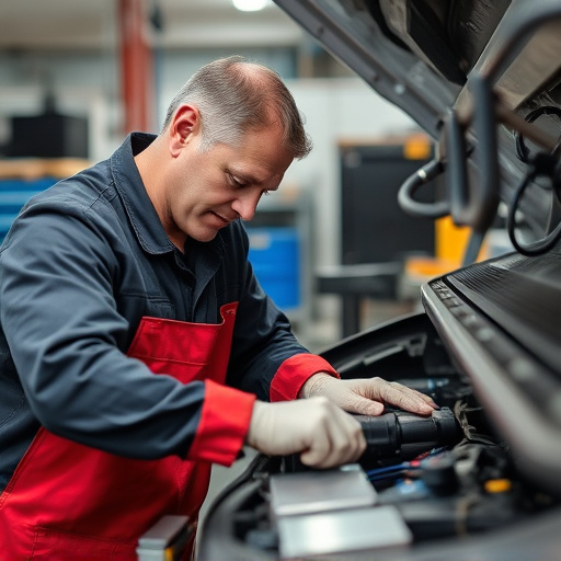 auto technician working