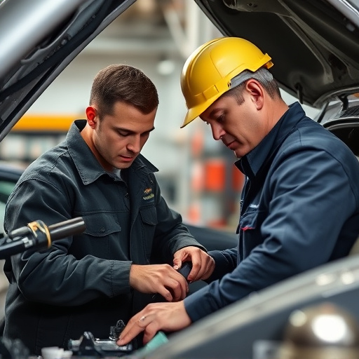 auto technician working