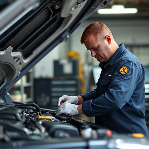 auto technician working