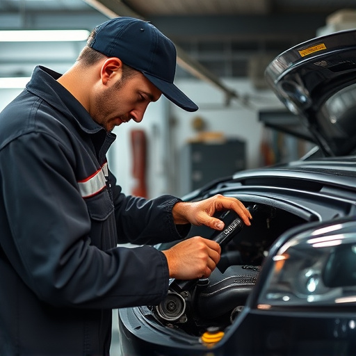 auto technician working