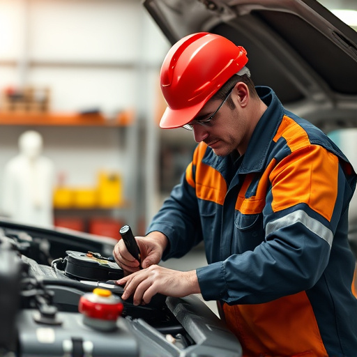 auto technician working