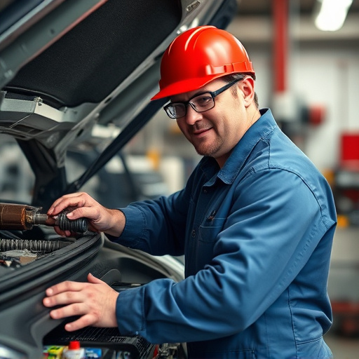 auto technician working
