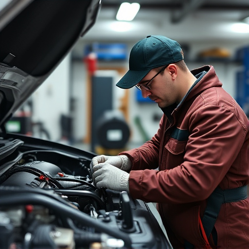 auto technician working