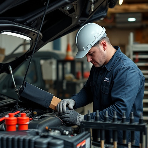 auto technician working