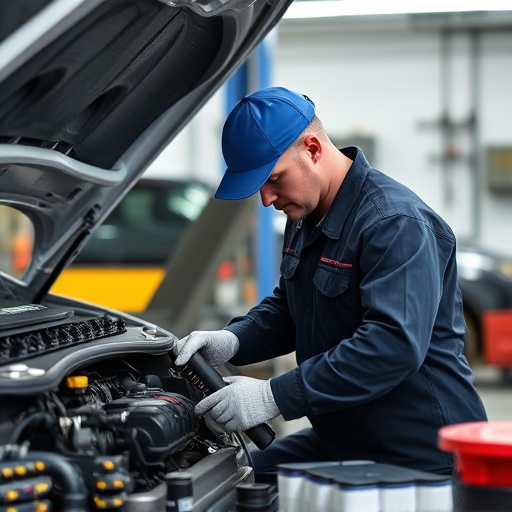 auto technician working
