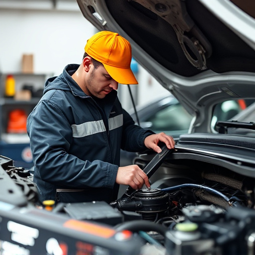 auto technician working