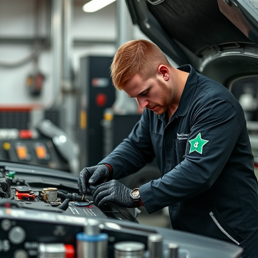 auto technician working