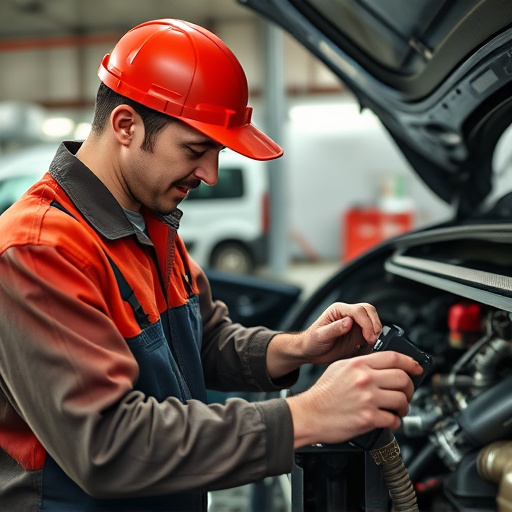 auto technician working