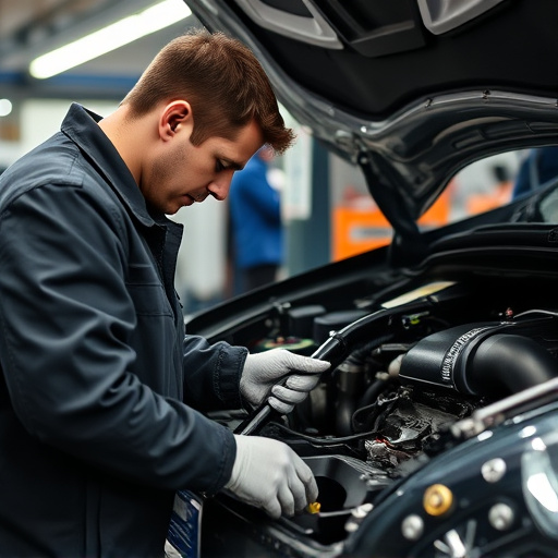 auto technician working