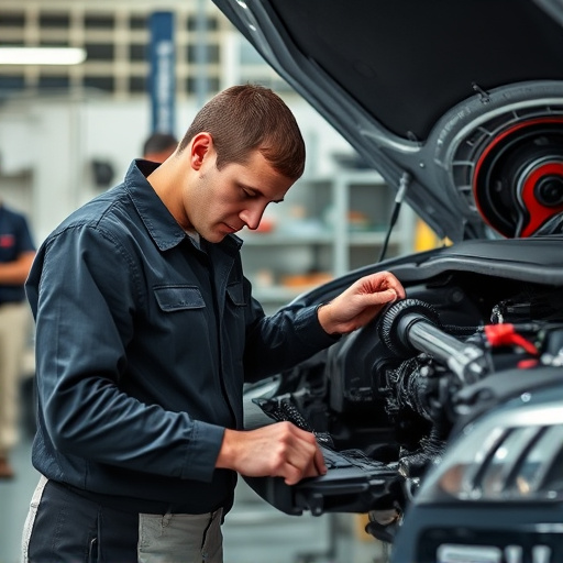 auto technician working