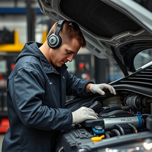 auto technician working