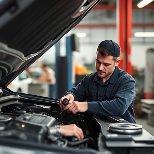 auto technician working