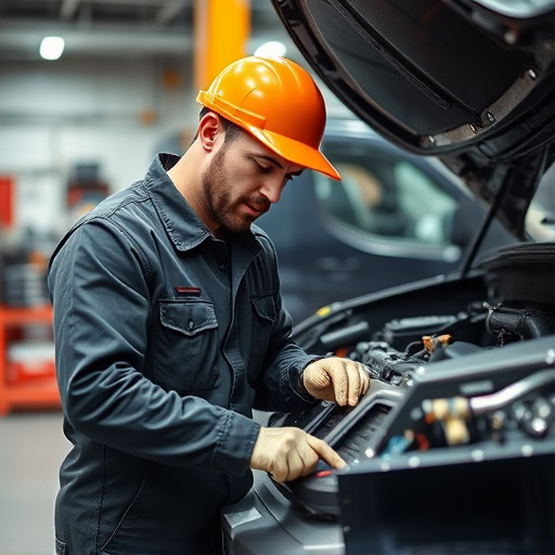 auto technician working