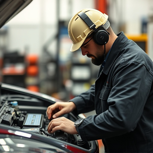 auto technician working