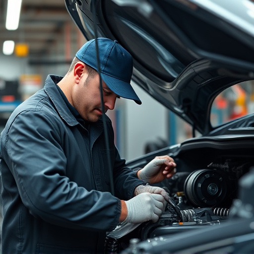 auto technician working
