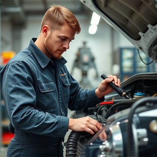 auto technician working
