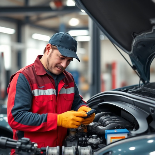 auto technician working