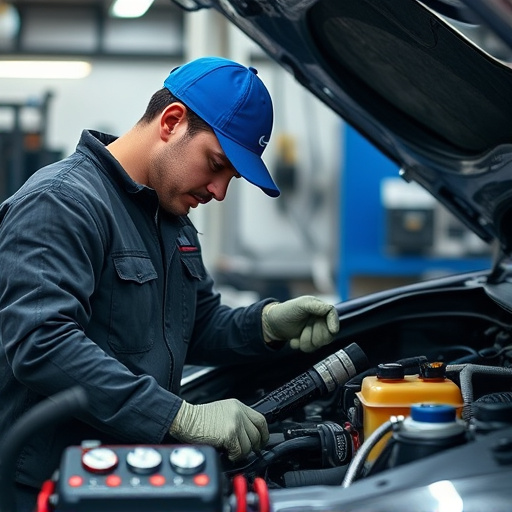 auto technician working