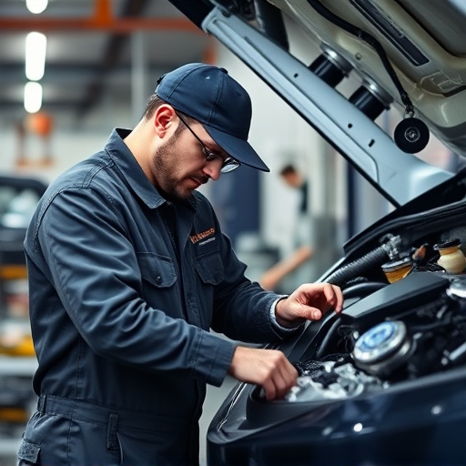 auto technician working