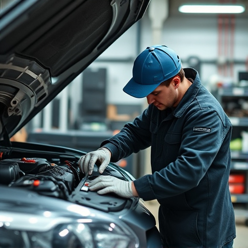 auto technician working