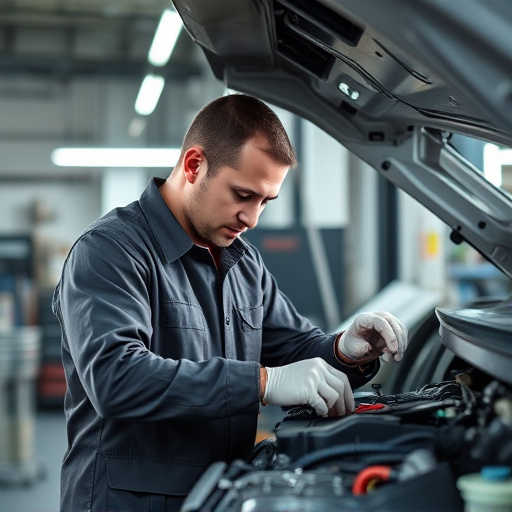 auto technician working