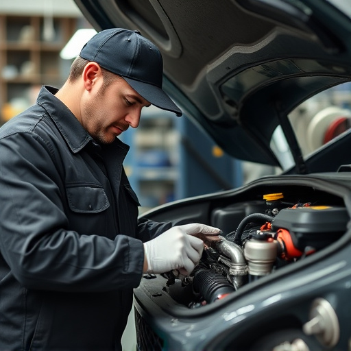 auto technician working