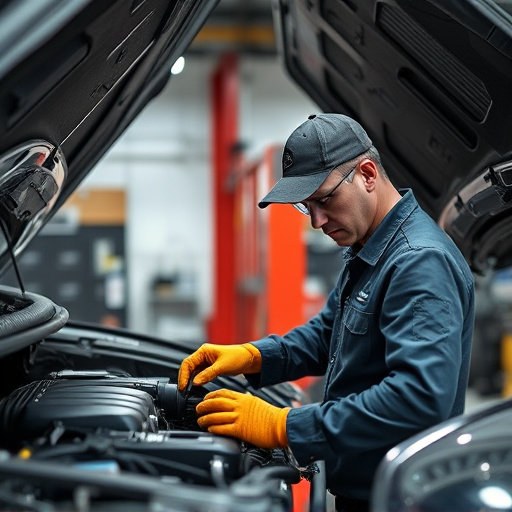 auto technician working