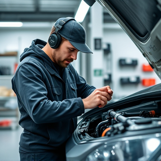 auto technician working