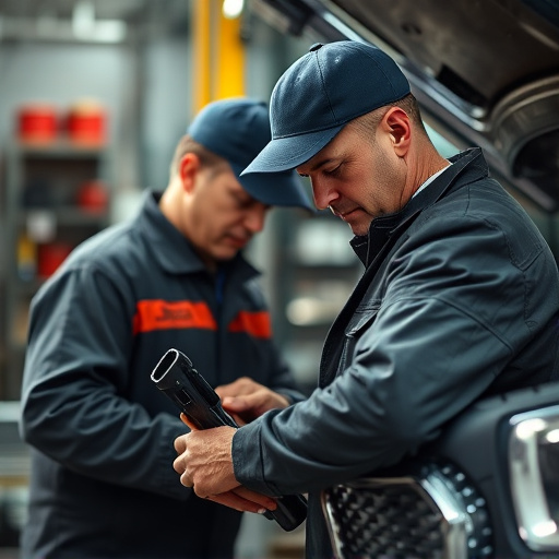 auto technician working