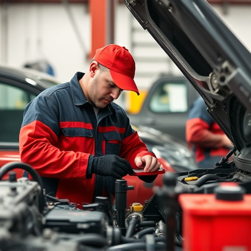 auto technician working