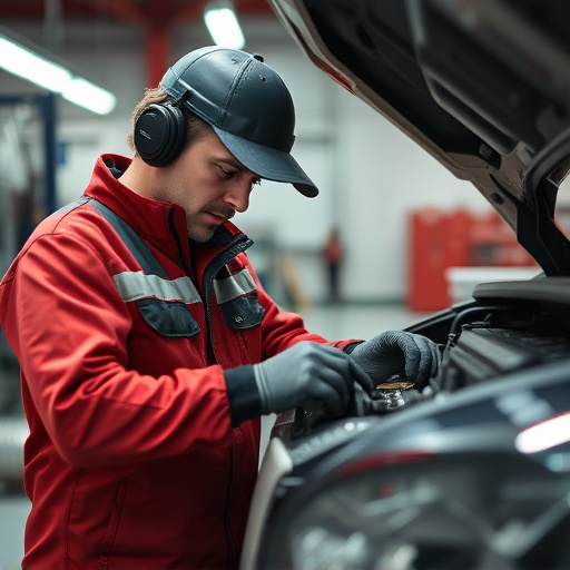 auto technician working