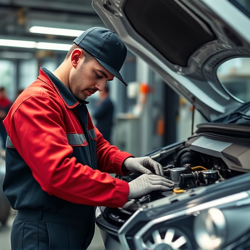 auto technician working