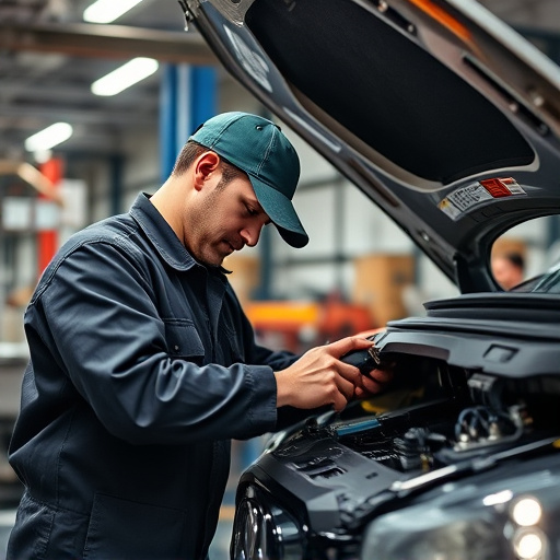 auto technician working