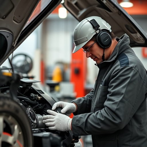 auto technician working