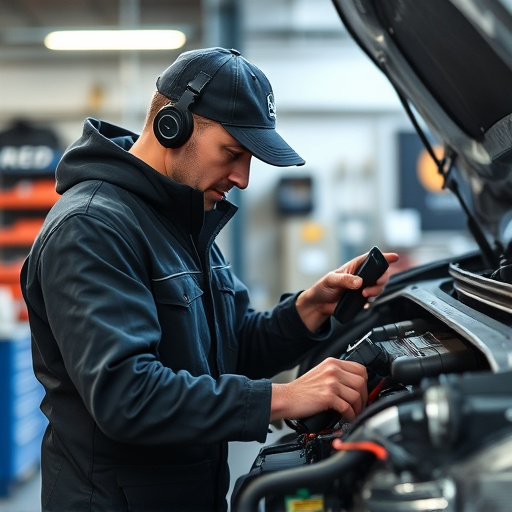 auto technician working