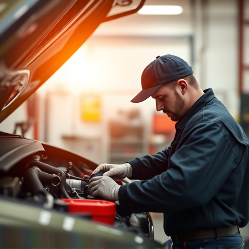 auto technician working