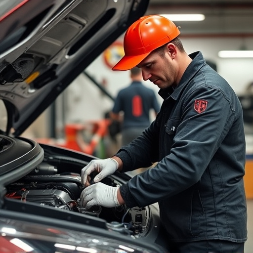 auto technician working