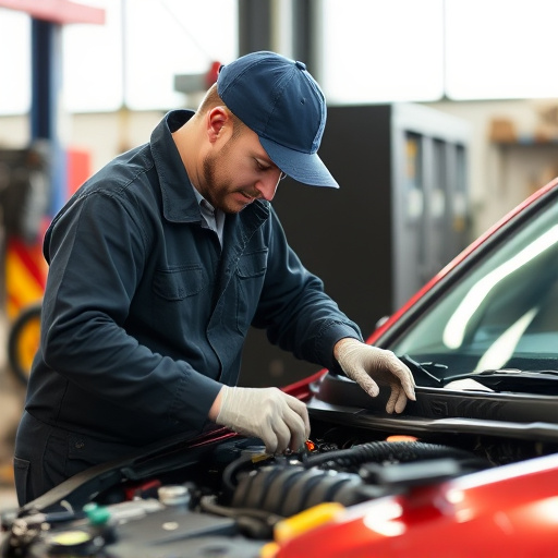 auto technician working