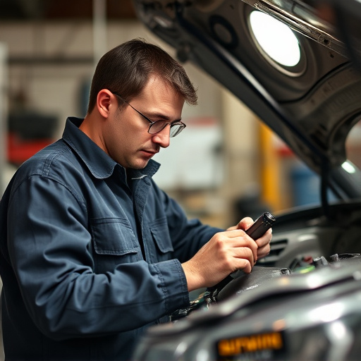 auto technician working