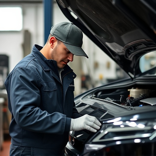 auto technician working