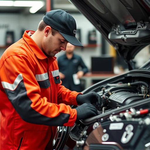 auto technician working