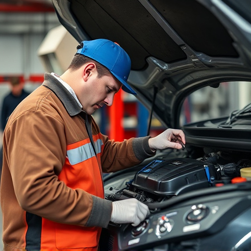 auto technician working