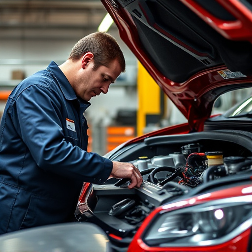 auto technician working