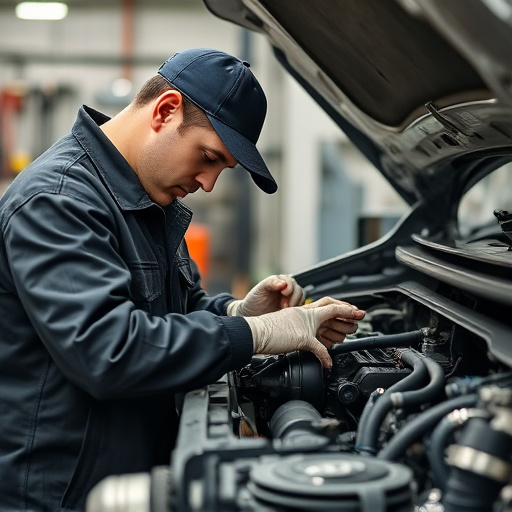 auto technician working