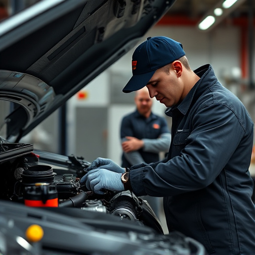 auto technician working