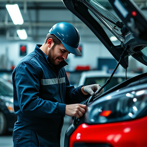 auto technician working